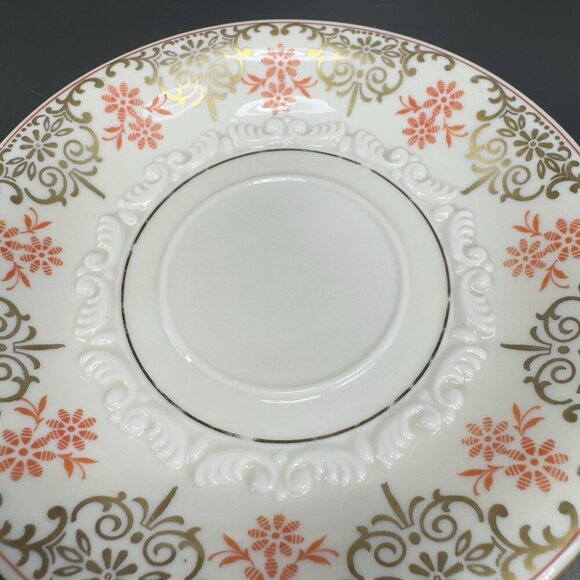 Vintage Waldershof Bavaria Germany Fine Porcelain Teacup Saucer And Plate Set - Picture 6 of 16